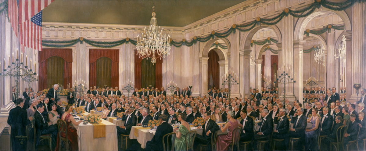 Light's Golden Jubilee and Dedication of Edison Institute by Irving Bacon, painted 1945.