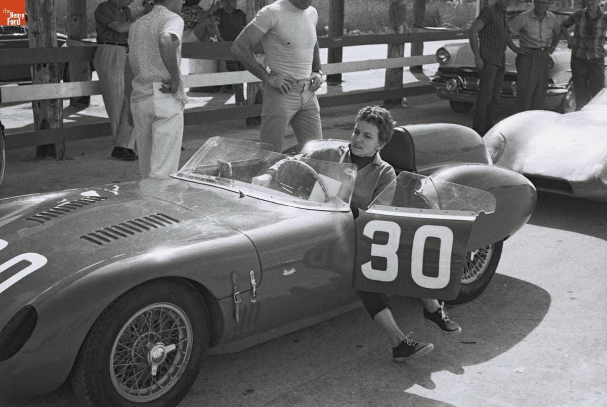 Denise McCluggage at Bahamas Speed Weeks, November-December 1959