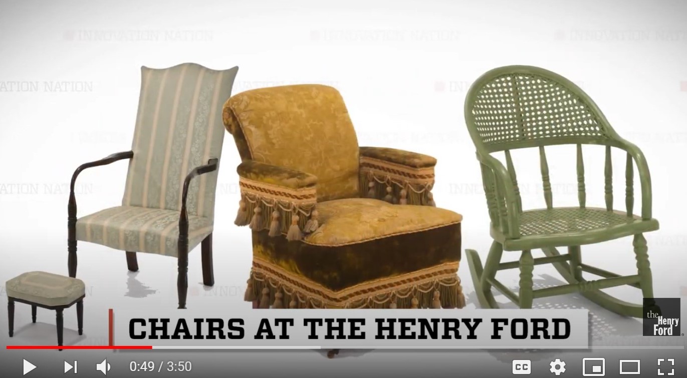 Three chairs in video screenshot
