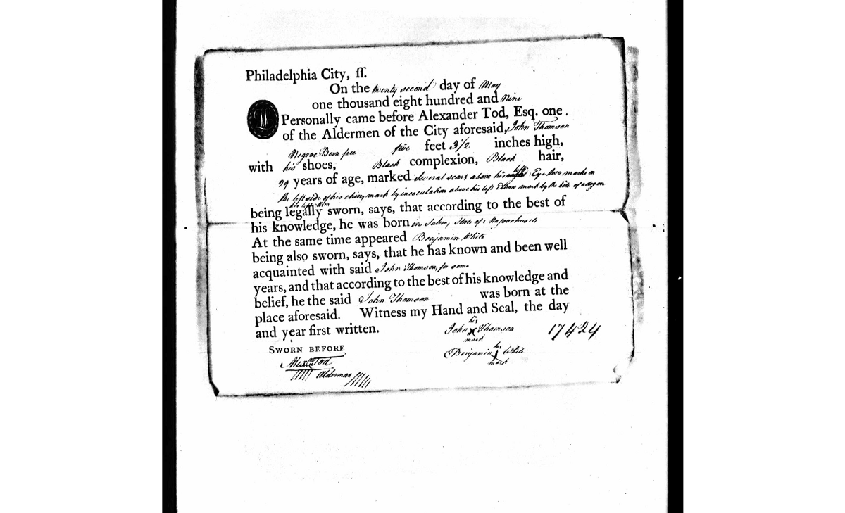 Reproduction of printed document with handwritten, cursive text