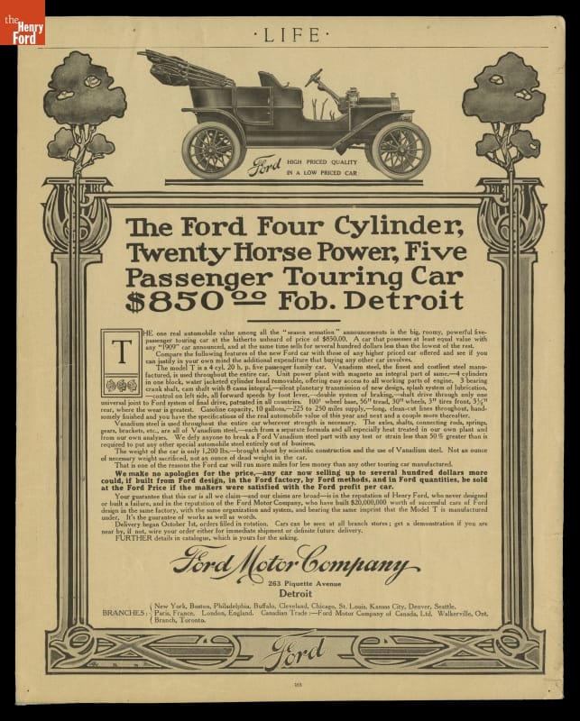 Page with text and image of car at top