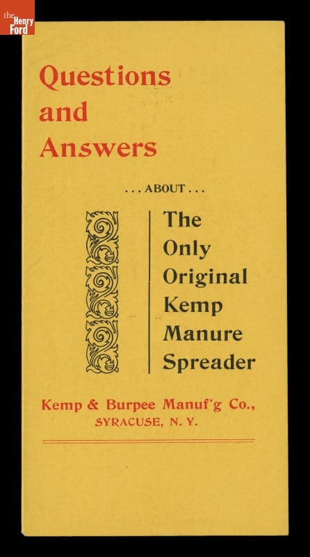 Yellow brochure cover with text