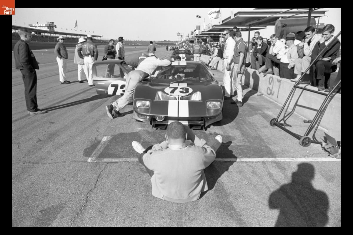 thf130564 Dave Friedman capturing Ken Miles/Lloyd Ruby Ford GT40 at the 1965 Daytona Continental.