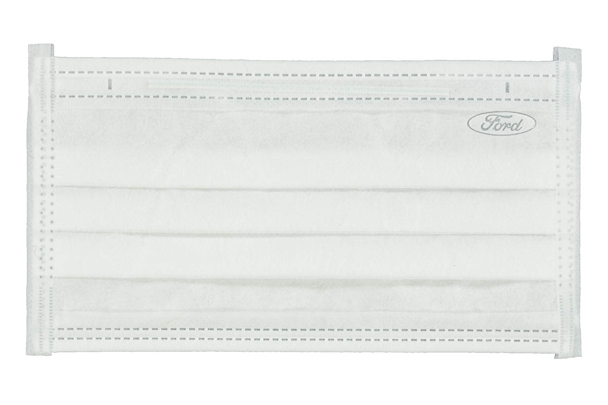 White surgical face mask with subtle 