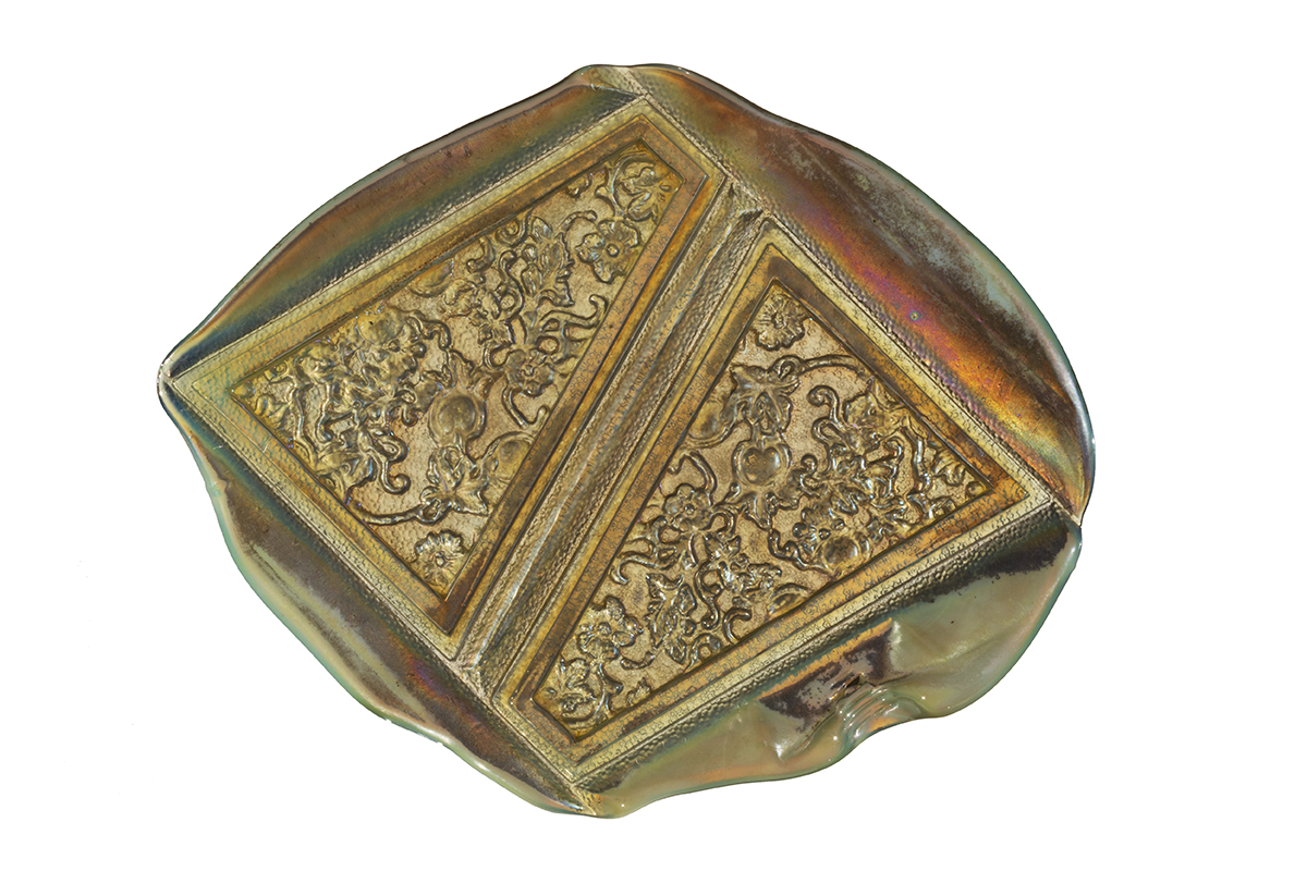 Glass Tile, 1900-1910, Made by Tiffany Furnaces Glass Tile, 1900-1910, Made by Tiffany Furnaces