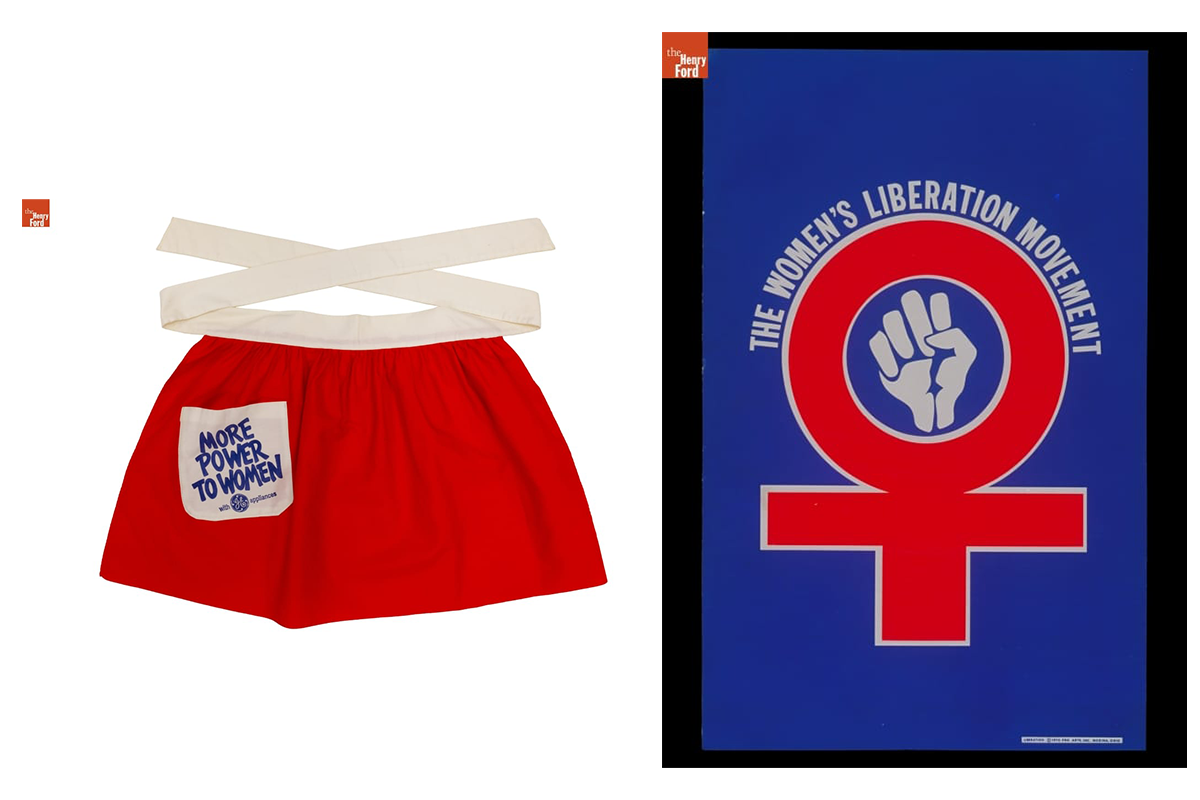 General Electric apron, 1970-1975, The Women's Liberation Movement poster, 1970