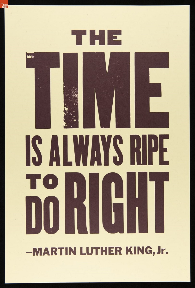 Protest Poster, White poster with bold black text