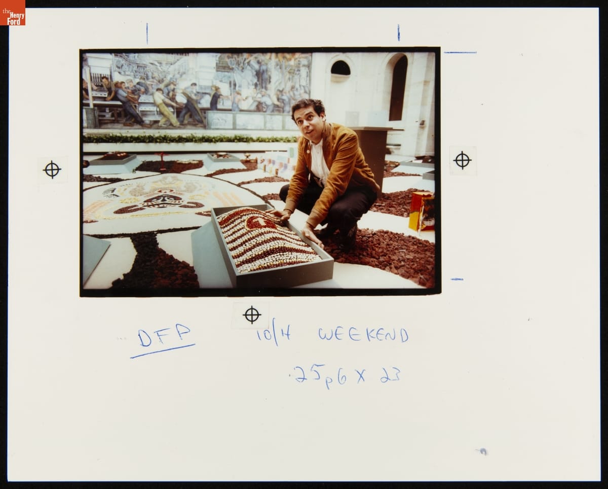 thf627436 Juan Coronel Rivera, Grandson of Diego Rivera, Works on His