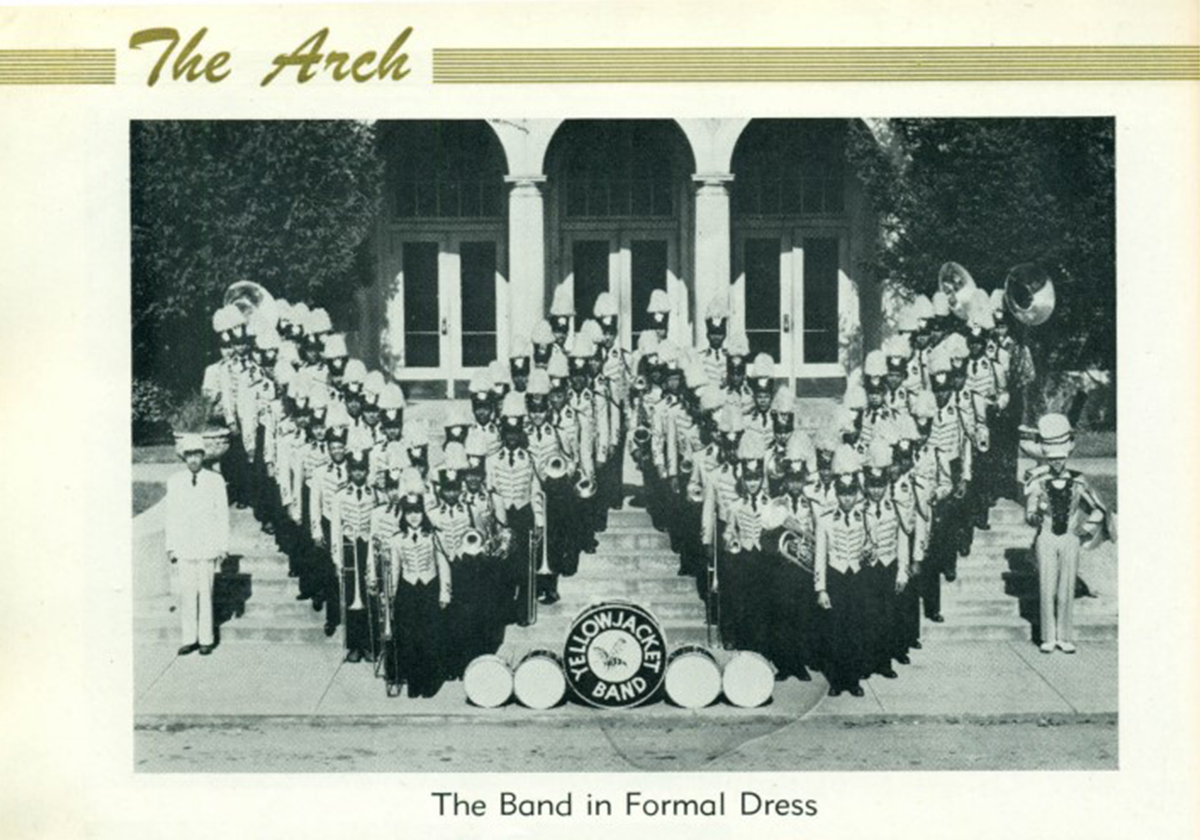 West Virginia State University Yellow Jacket Band, circa 1948.